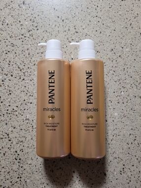 2 Pantene Miracles Pro-V Rich Moisture Treatment 17.6 Oz Conditioner For Hair